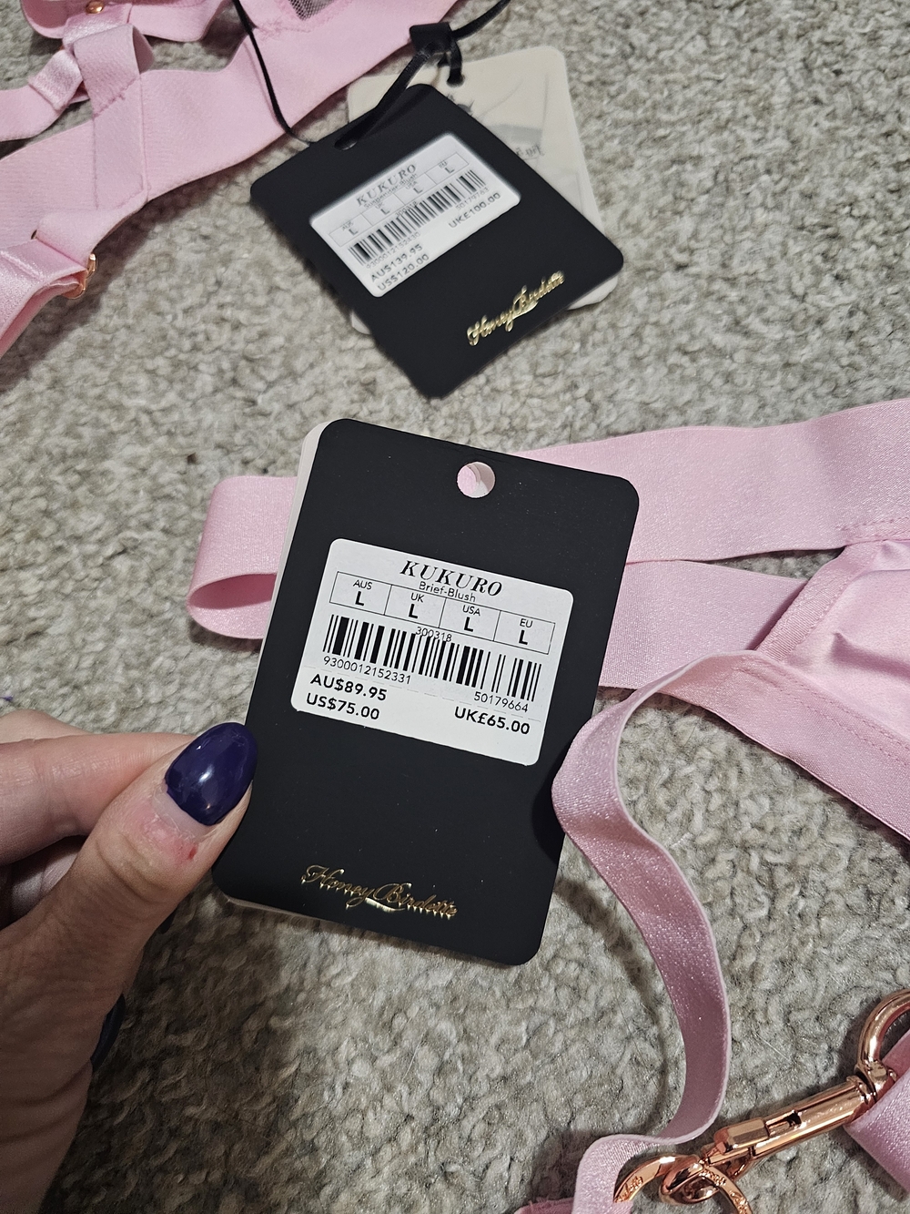 Honey Birdette Blush Kukuro  Set 36DD - Picture 6 of 9